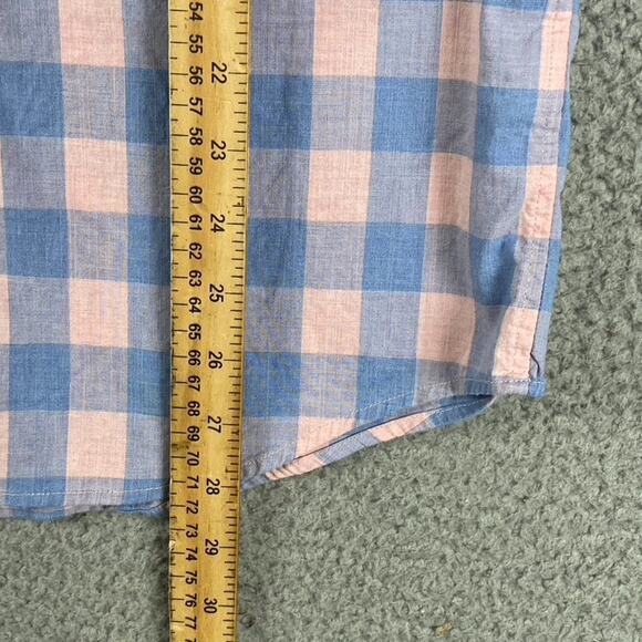 Vineyard Vines Slim Longshore Button Shirt Men's Medium Pink Blue Plaid - Picture 6 of 7